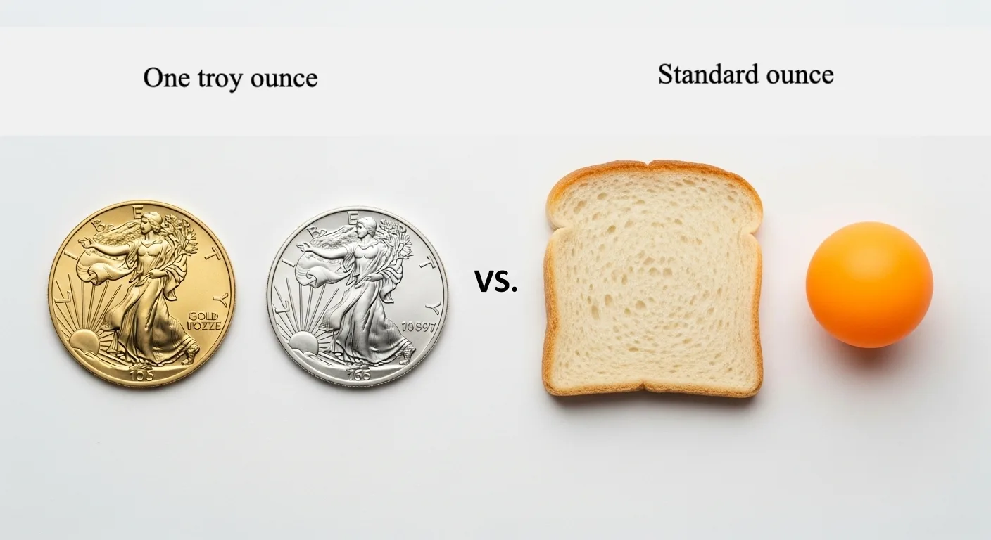One-ounce gold bar beside gold coins