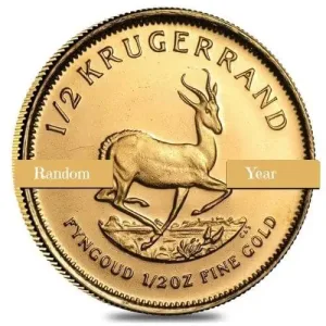 1/2 oz South African Gold Coin Krugerrand (Random Year) 1/2 oz South African Gold Coin Krugerrand (Random Year)