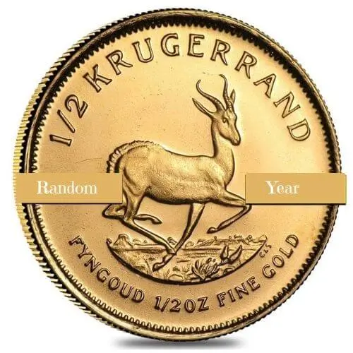 1/2 oz South African Gold Coin Krugerrand (Random Year) - Image 2