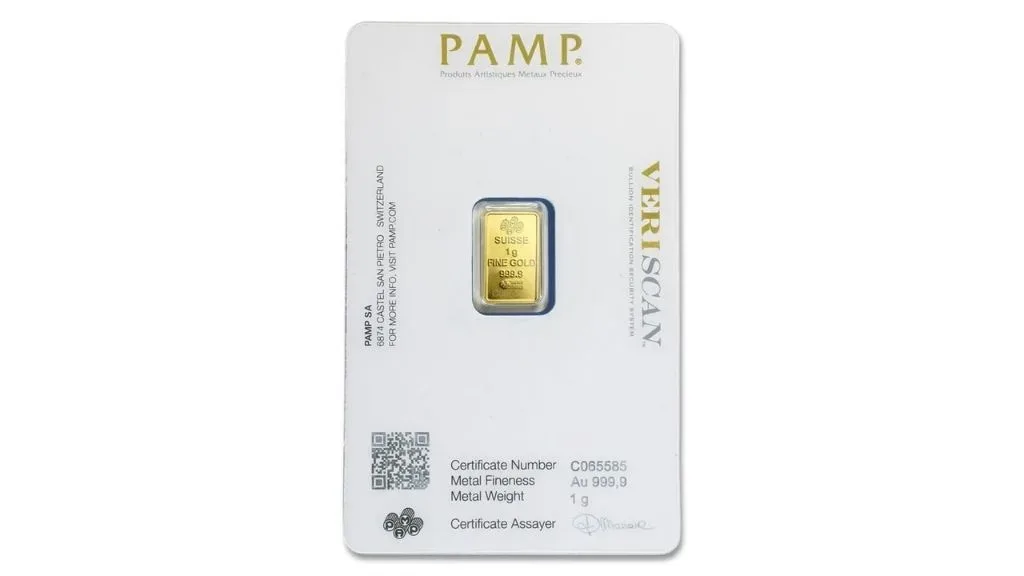 1 Gram PAMP Suisse Gold Bar - Lady Fortuna - Image 2