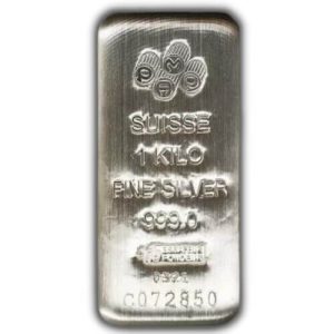 1 Kilo Silver Bar - Random Brand W / Assay 1 Kilo Silver Bar - Random Brand W / Assay