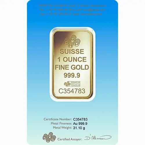 PAMP Suisse 1 oz Gold Bar - Romanesque Cross(New W/ Assay) - Image 2