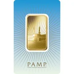 1 oz Pamp Suisse Gold Ka Bah Mecca Bar (New w/ Assay)