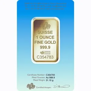 1 oz Pamp Suisse Gold Ka Bah Mecca Bar (New w/ Assay) 1 oz Pamp Suisse Gold Ka Bah Mecca Bar (New w/ Assay)