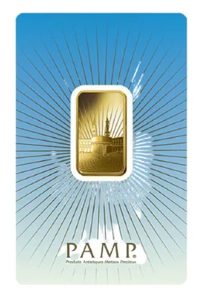 10 Gram Pamp Suisse Ka Bah Mecca Gold Bar (New w/ Assay) 10 Gram Pamp Suisse Ka Bah Mecca Gold Bar (New w/ Assay)