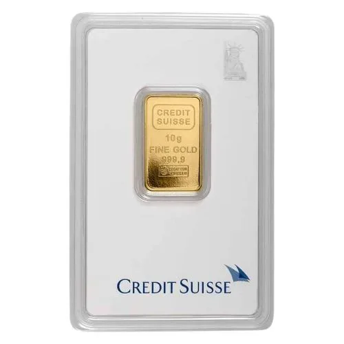 10 gram Credit Suisse Gold Bar Statue of Liberty (In Assay) - Image 4