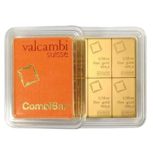 10 x 1/10 oz Valcambi Gold CombiBar (In Assay) - Image 2