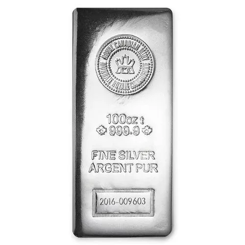 100 oz Silver Bar Royal Canadian Mint(.9999 fine,New)