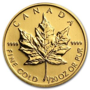 1/20 Oz Gold Coin - Canadian Maple Leaf 1/20 Oz Gold Coin - Canadian Maple Leaf