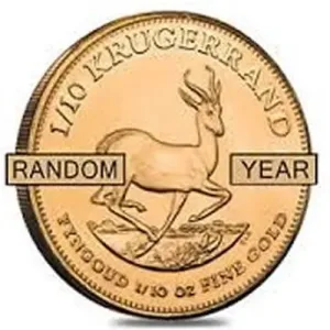 South African 1/10 oz Krugerrand Gold Coin(Random Year) South African 1/10 oz Krugerrand Gold Coin(Random Year)