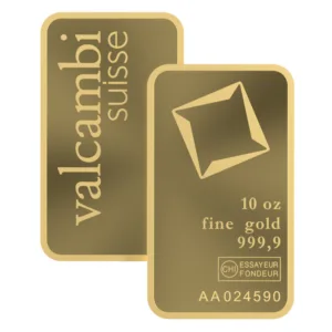 10 oz Valcambi Suisse Gold Bar (w/Assay) 10 oz Valcambi Suisse Gold Bar (w/Assay)