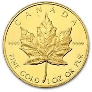 1 oz Canadian Gold Maple Leaf Coin .9999 Fine - Random Year 1 oz Canadian Gold Maple Leaf Coin .9999 Fine - Random Year