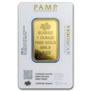 1 oz PAMP Suisse Gold Bar - Lady Fortuna (Veriscan) 1 oz PAMP Suisse Gold Bar - Lady Fortuna (Veriscan)