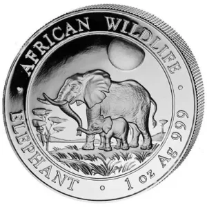 1 oz Somalia Silver Elephant Coin 1 oz Somalia Silver Elephant Coin