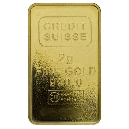 Credit Suisse 2 gram Gold Bar Statue of Liberty (In Assay) - Image 2
