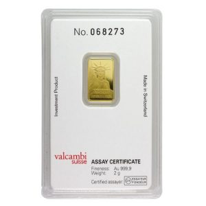 Credit Suisse 2 gram Gold Bar Statue of Liberty (In Assay) Credit Suisse 2 gram Gold Bar Statue of Liberty (In Assay)