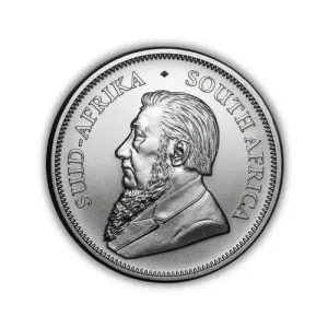South African 1 oz Silver Krugerrand Coin (Random Year) South African 1 oz Silver Krugerrand Coin (Random Year)