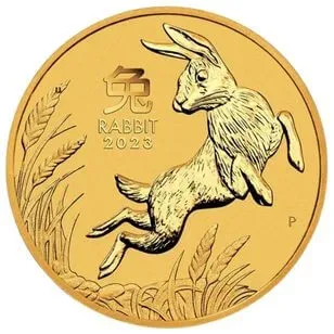 2023 Australia 1 oz Gold Lunar Rabbit BU (Series III)