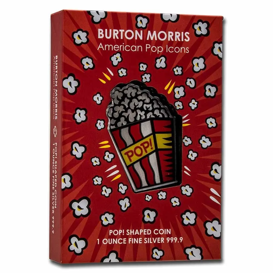 PAMP 1 oz Silver $2 Burton Morris - Popcorn Coin Pop! - Image 2