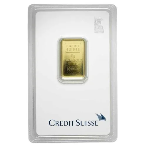 5 Gram Credit Suisse Gold Bar Statue of Liberty (In Assay) - Image 4