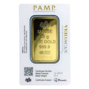 50 Gram PAMP Suisse Gold Bar - Lady Fortuna(In Assay) 50 Gram PAMP Suisse Gold Bar - Lady Fortuna(In Assay)
