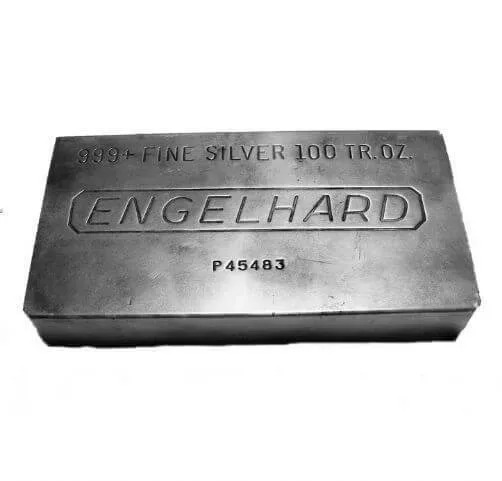 Engelhard 100 oz Silver Bar
