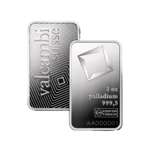 1 oz Valcambi Palladium Bar 1 oz Valcambi Palladium Bar