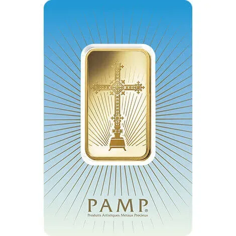 PAMP Suisse 1 oz Gold Bar - Romanesque Cross(New W/ Assay)