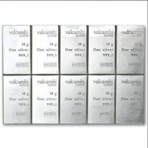 100 Gram (10 x 10g) Valcambi Silver CombiBar (In Assay) 100 Gram (10 x 10g) Valcambi Silver CombiBar (In Assay)