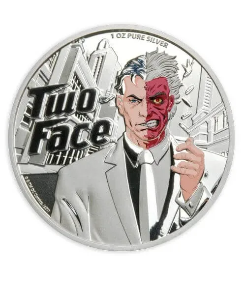 Samoa 1 oz DC Comics Two-Face Supervillain Silver Coin 2022