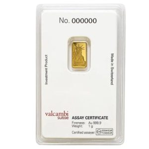 Credit Suisse 1 gram gold bar Statue of Liberty (New Assay) Credit Suisse 1 gram gold bar Statue of Liberty (New Assay)
