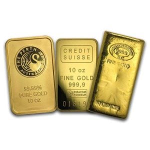 10 oz Gold Bar-Secondary Market .9999 Fine 10 oz Gold Bar-Secondary Market .9999 Fine