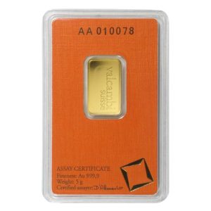 5 Gram Valcambi Gold Bar (In Assay) 5 Gram Valcambi Gold Bar (In Assay)