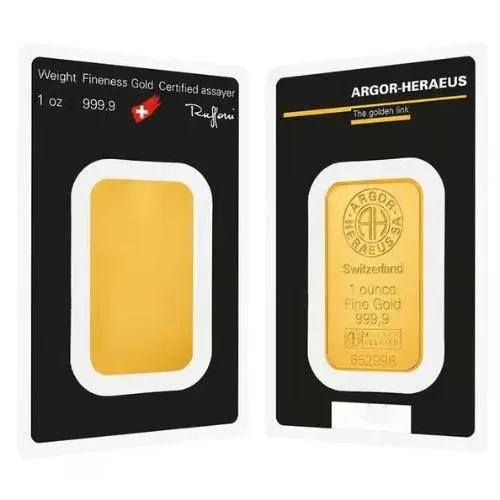 1 oz Argor Heraeus Gold Bar (In Assay) - Image 2