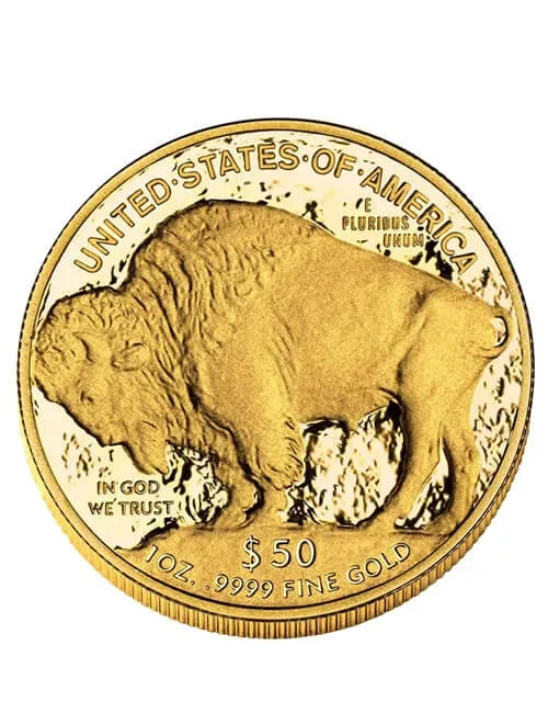 1 oz gold American Buffalo coin, Buffalo and Native American designs