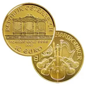 1/10 oz Gold Austrian Philharmonic Coins(Random Year) 1/10 oz Gold Austrian Philharmonic Coins(Random Year)
