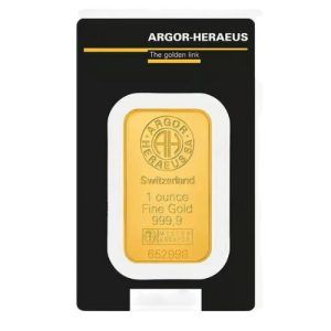 1 oz Argor Heraeus Gold Bar (In Assay) 1 oz Argor Heraeus Gold Bar (In Assay)