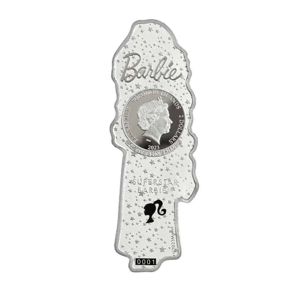 1 oz I Love Barbie Superstar Barbie™ Silver Coin - Image 2