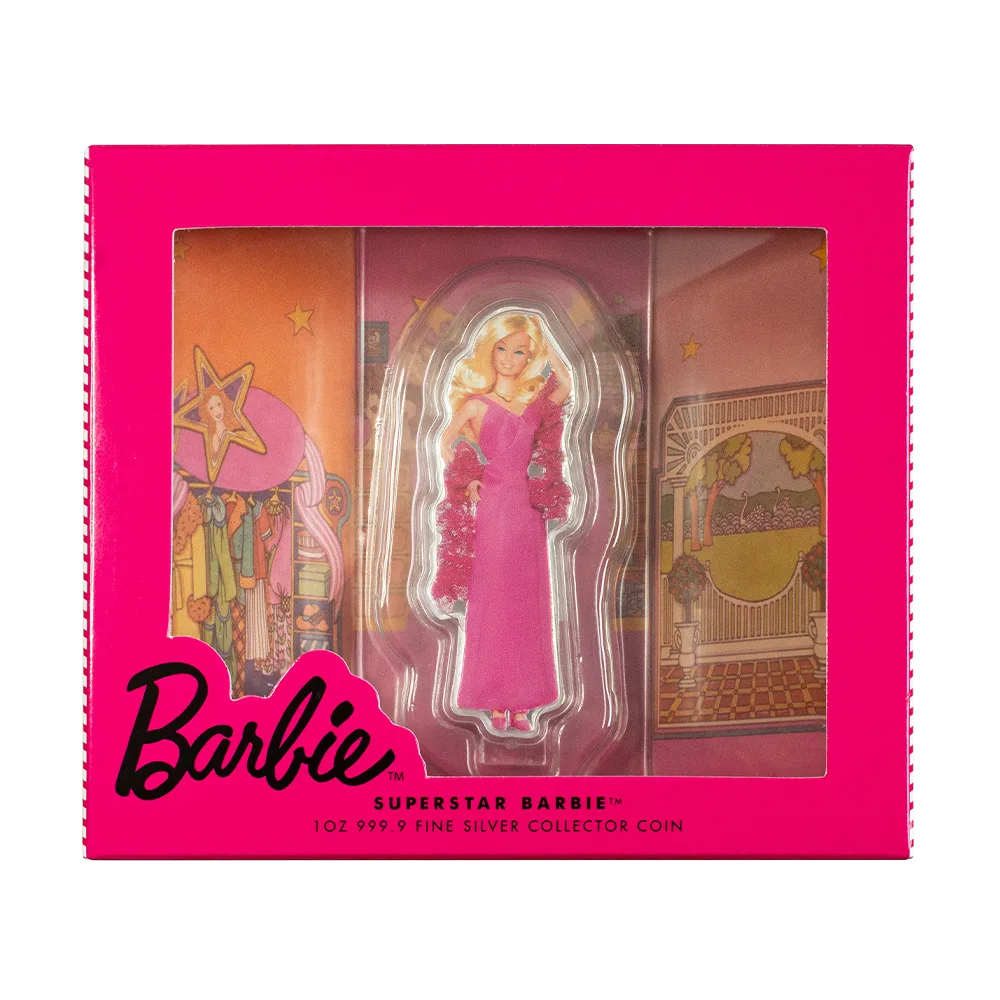 1 oz I Love Barbie Superstar Barbie™ Silver Coin