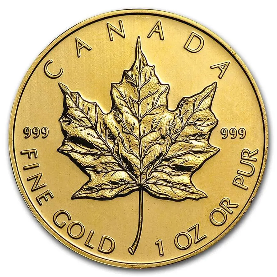 1 oz Canadian Maple Leaf Gold Coin .999 Fine - Random Year - Image 2