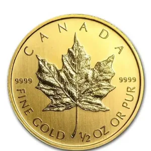 1/2 OZ Gold Maple Leaf - Canadian Maple Leaf Coin 1/2 OZ Gold Maple Leaf - Canadian Maple Leaf Coin
