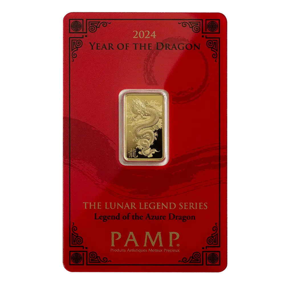 2024 Year of the Dragon - 5g Gold Bar