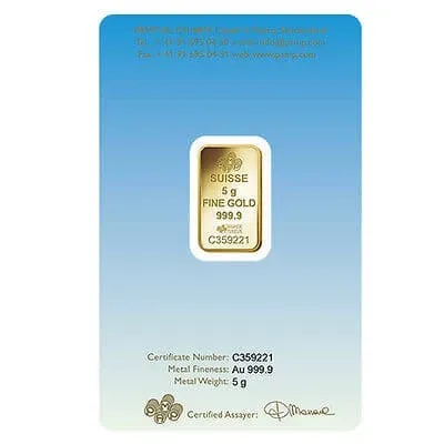 5 Gram Gold Bar - PAMP Suisse Lakshmi (In Assay) - Image 2