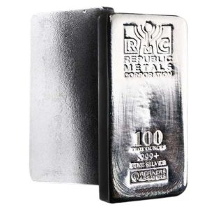 100 Oz Silver Bar - Random Design 100 Oz Silver Bar - Random Design