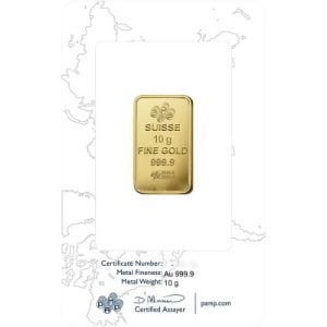 10 grams PAMP Suisse Rosa Gold Bar .9999 pure 10 grams PAMP Suisse Rosa Gold Bar .9999 pure