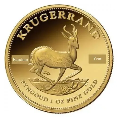 1 oz South African Gold Krugerrand coin(Random Year) - Image 2