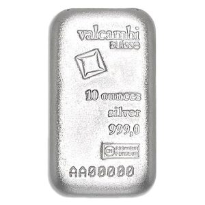 Valcambi 10 oz Silver Bar Valcambi 10 oz Silver Bar