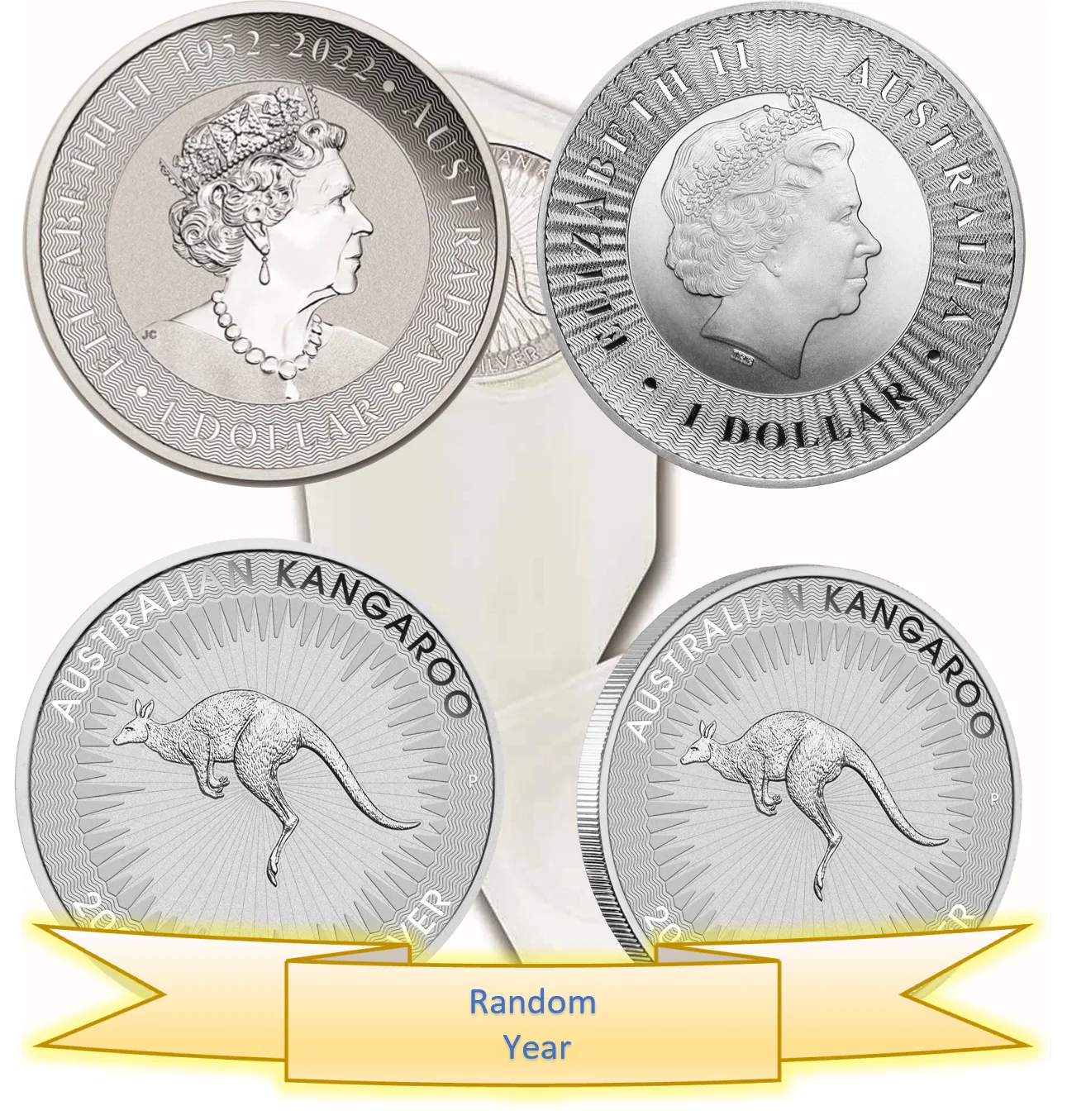 Australia 1 oz Silver Kangaroo Coin .999 Random Years