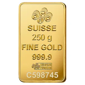 Pamp Suisse Lady Fortuna Gold Minted Bar - 250g In Assay .9999 Pamp Suisse Lady Fortuna Gold Minted Bar - 250g In Assay .9999