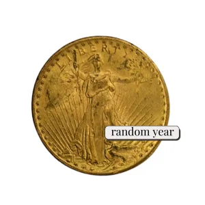 $20 St Gaudens Gold Double Eagle AU (Random Year) $20 St Gaudens Gold Double Eagle AU (Random Year)